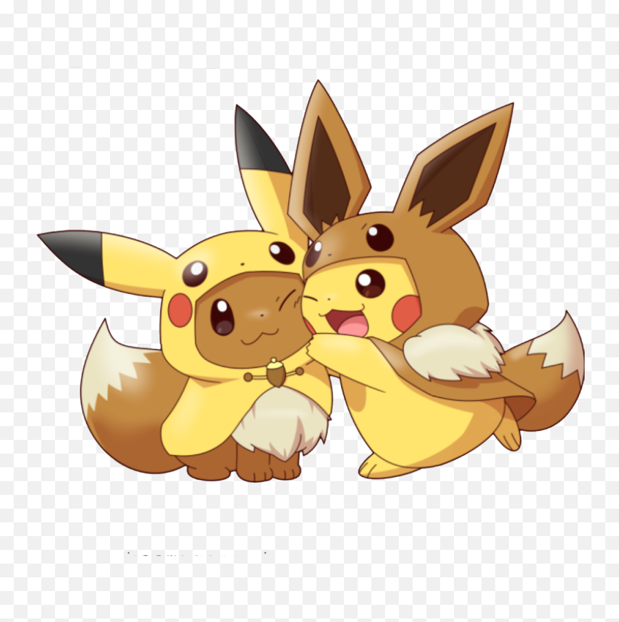 Eeveeandpikachu Pokemon Eevee Sticker By Nagitos Toes - Pikachu And Eevee Emoji,Eevee Emoji