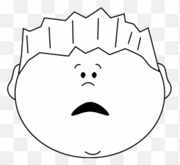 Cut Cartoon Boy Face - Black And White Scared Boy Clipart Emoji,Vault Boy Emotions