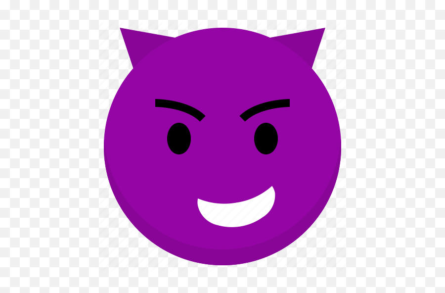 Avatar Emoji Evil Face Happy Profile User Icon - Download On Iconfinder Happy,Evil Emoji