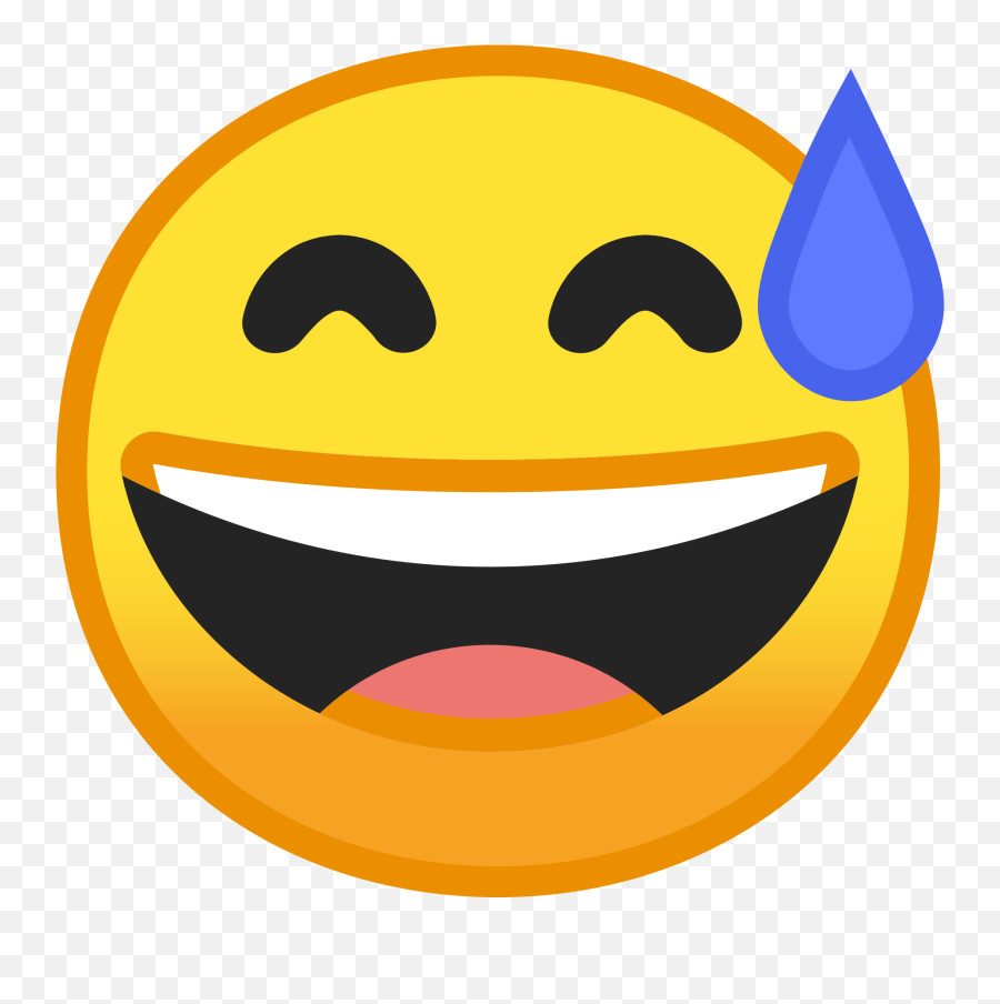Grinning Face With Sweat Emoji Clipart - Trng I Hc Tài Nguyên Và Môi Trng Hà Ni,Sweat Emoji Png