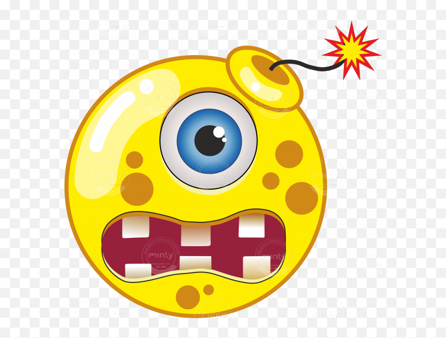 Yellow Cartoon Bomb - Illustration Price Minty Bomb With Eyes Cartoon Transparent Emoji,Photo Bomb Emoticon