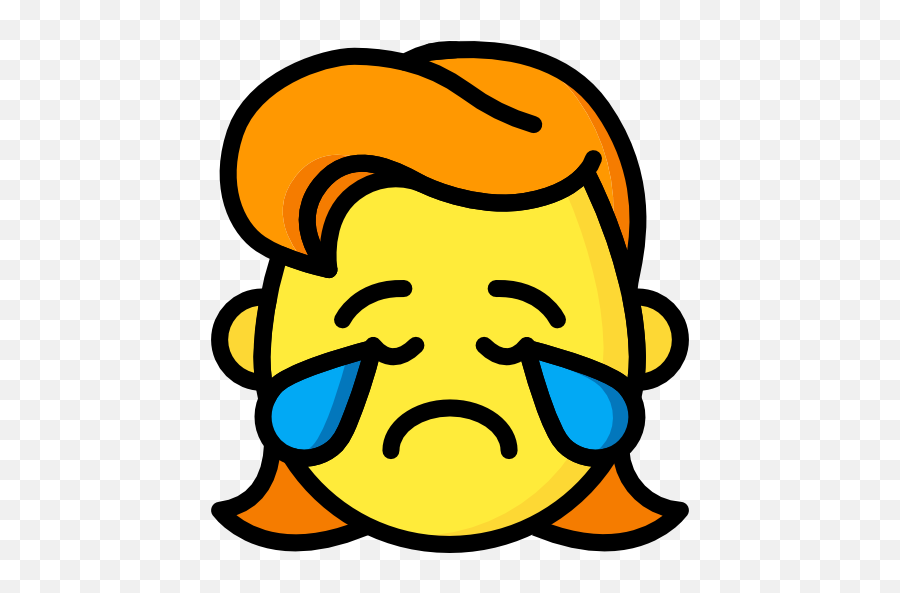 Crying - Free Smileys Icons Kiss Emoji With Hair,Reverse Crying Emoji