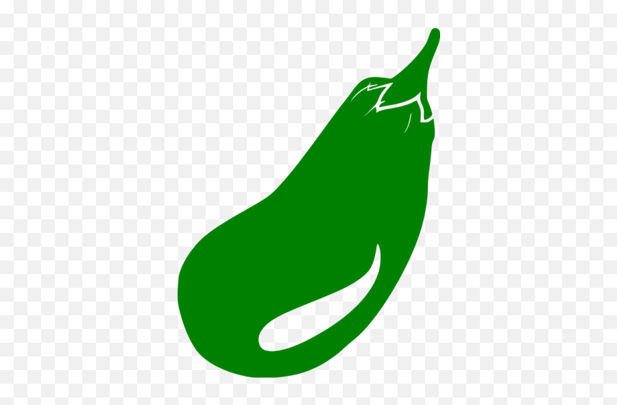 Green Eggplant Icon - Free Green Vegetables Icons Blue Eggplant Emoji,Emoticon Looks Like Eggplant