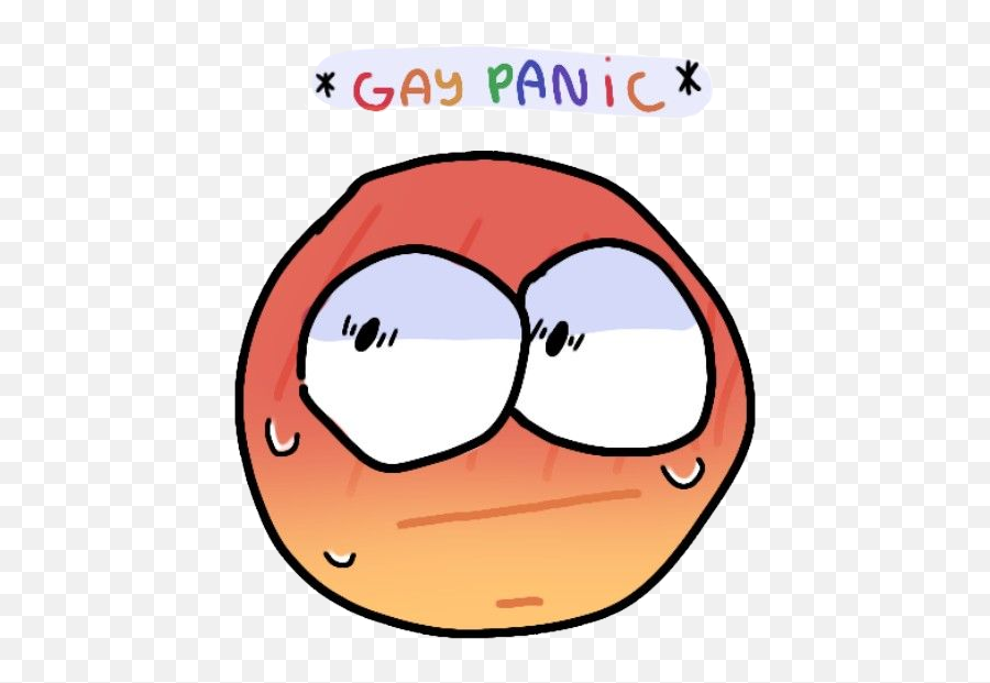Gaypanic Gay Sticker By - Cute Cursed Panic Emoji,Gay Cancel Emoji