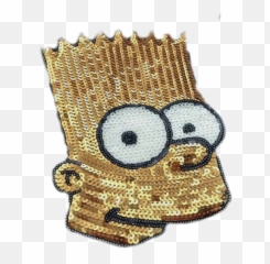 Marketfan760 Sticker - Bart Simpson Con Lentejuela Emoji,Emoji Embroidered Patch
