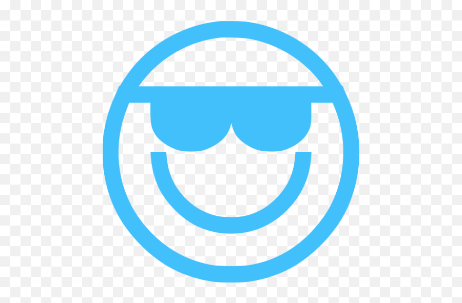 Caribbean Blue Emoticon 2 Icon - Free Caribbean Blue Smiley Soleil Noir Et Blanc Emoji,Blue Smiley Face Emoticon