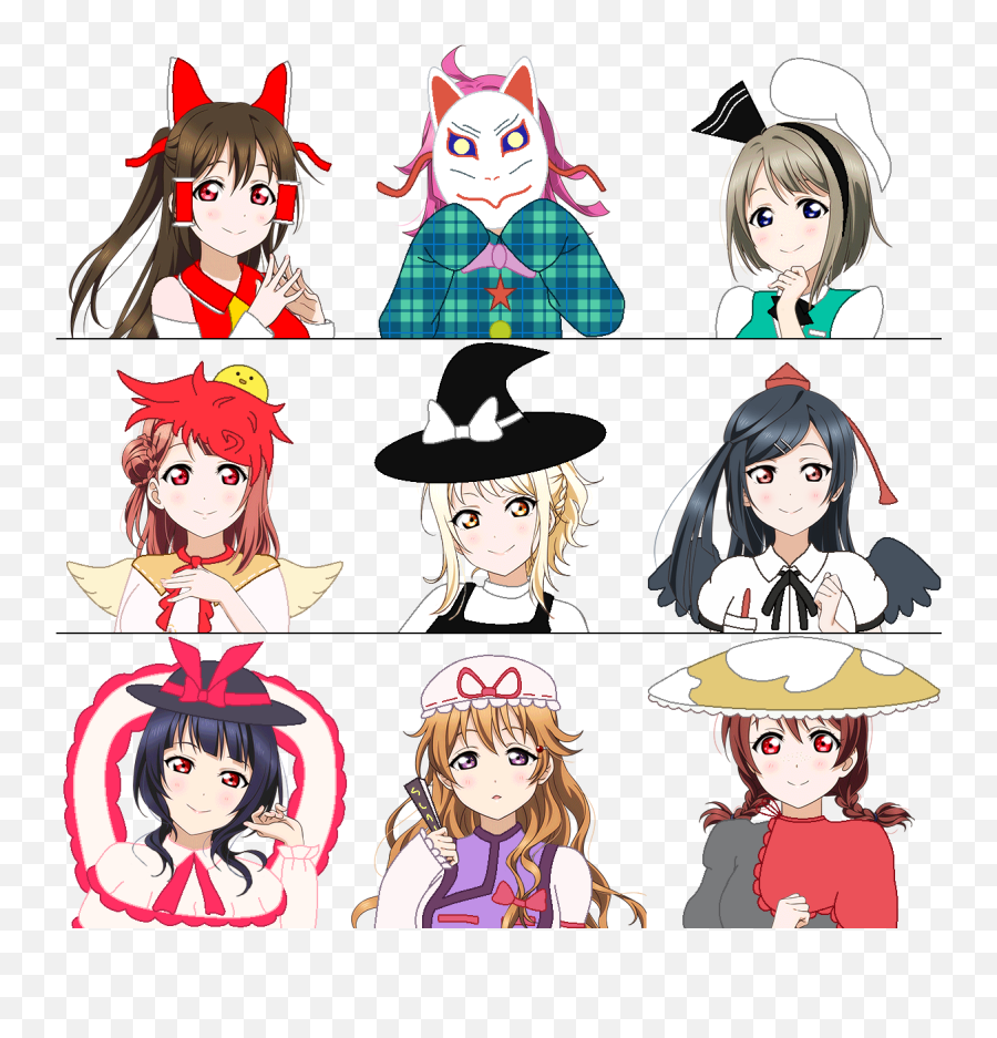 Touhou X Love Live - Love Live Touhou Emoji,Nico Yazawa Emotions