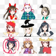Touhou X Love Live - Love Live Touhou Emoji,Nico Yazawa Emotions