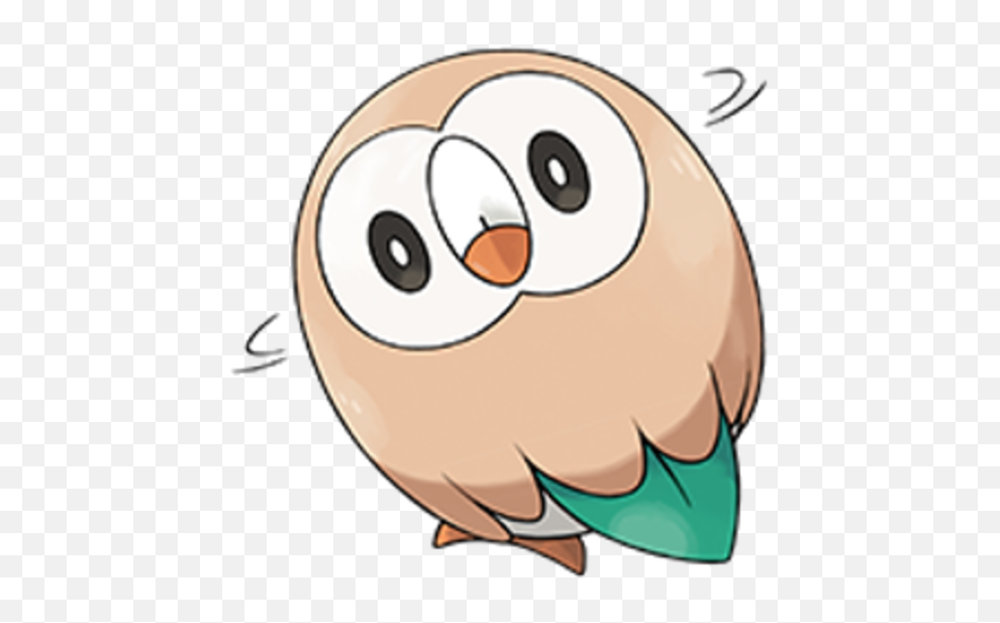 Download Pokemon Sun Moon Rowlet Png - Rowlet Png Emoji,Pokemon Emoji