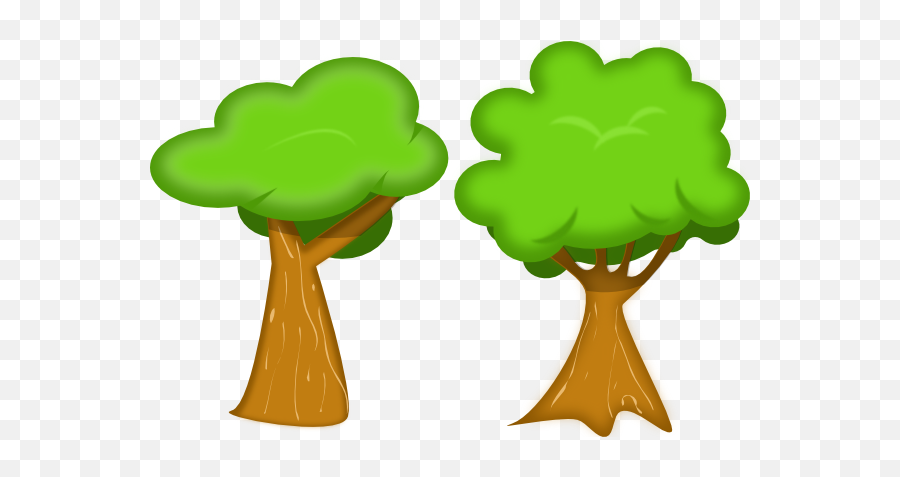 Soft Clipart - 2 Tree Clipart Emoji,Plant, Emotions, Clipart
