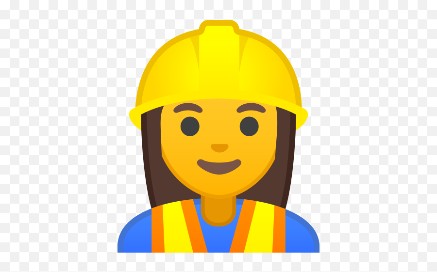 Woman Construction Worker Emoji - Bauarbeiterin Emoji,Engineer Emoji