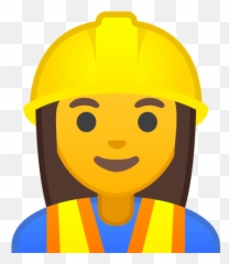 Woman Construction Worker Emoji - Bauarbeiterin Emoji,Engineer Emoji