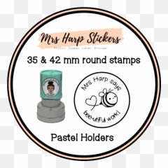 35 U0026 42mm Round Stamps U2013 Tagged Pre Inked Stamp U2013 Mrs Harp - Postage Stamp Emoji,Les Miserables In Emoji