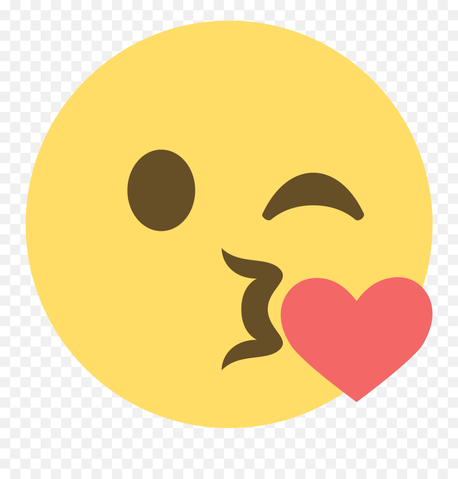 Fileemojione 1f618svg - Wikipedia Emoji Kiss Vector Png,Not 18 Emoji