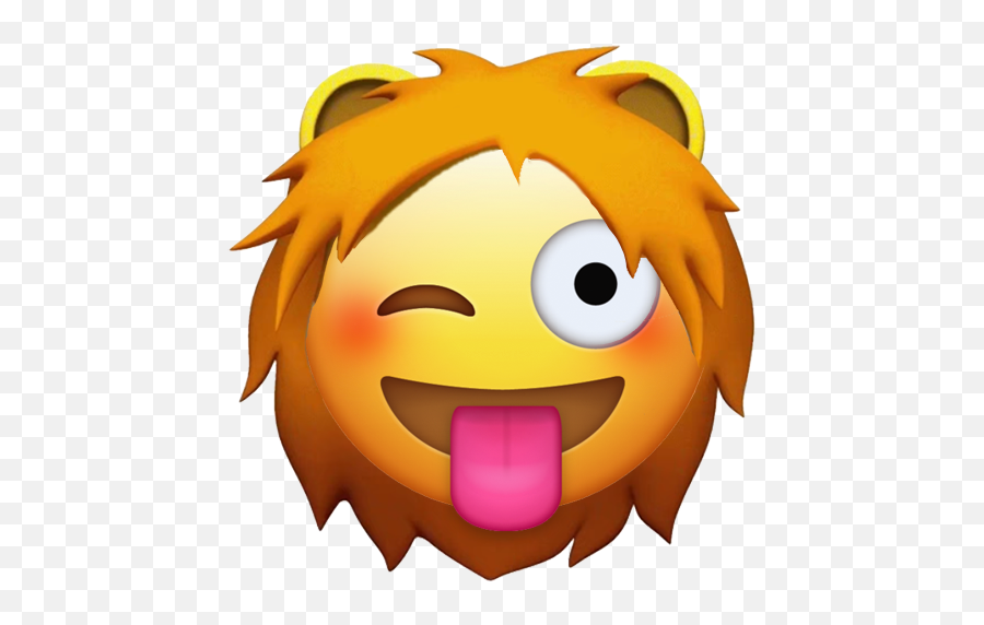 Likeful - Lion Emoji,Free Clip Art Glad Emoticon Black And White