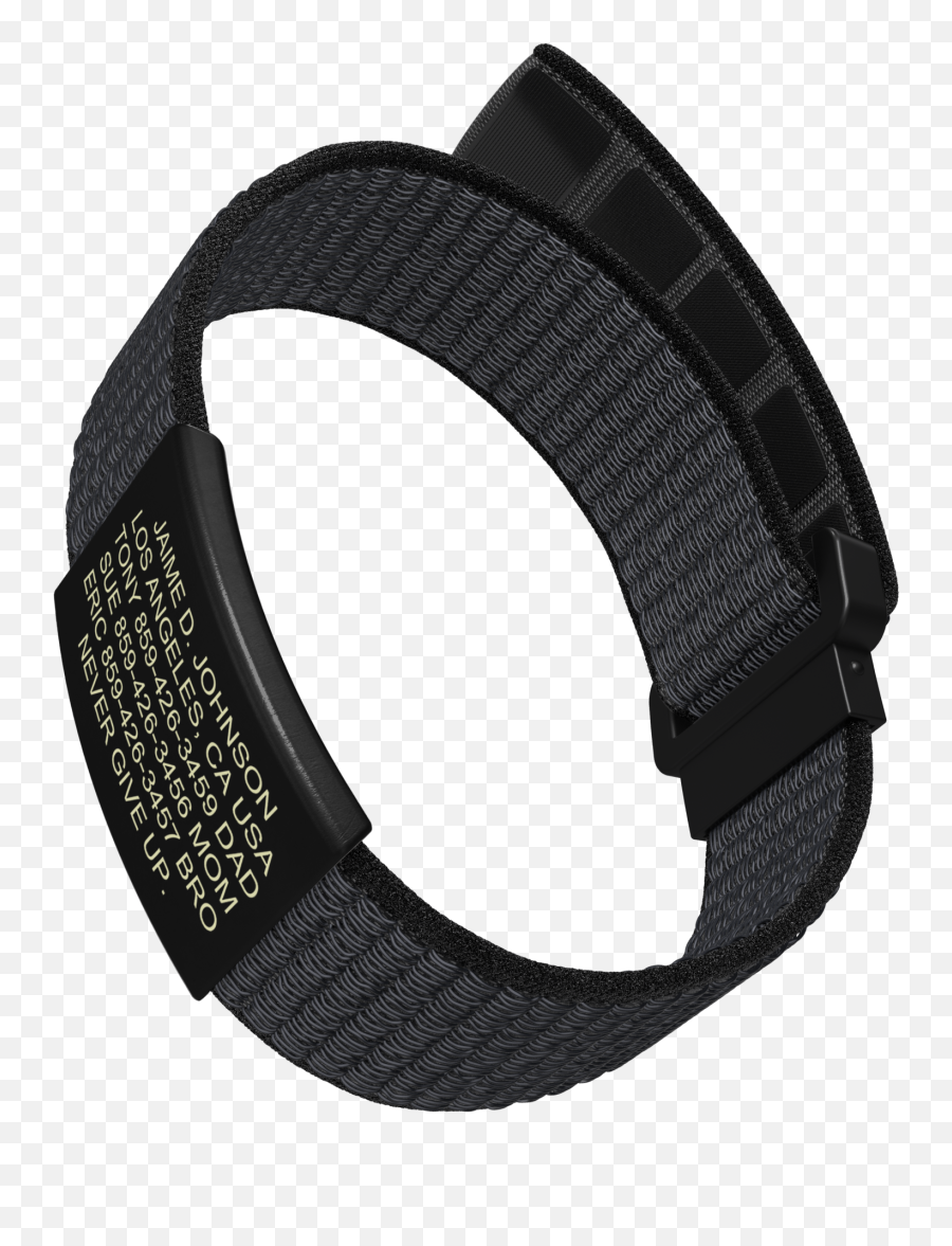 Wrist Id Sport Nylon Loop 19mm Graphite - Road Id Emoji,Kids Watch Emojis