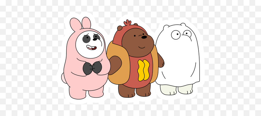 We Bare Bears Trick Or Treat Sticker - We Bare Bears Trick Or Treat Emoji,Bear And Hot Emoji