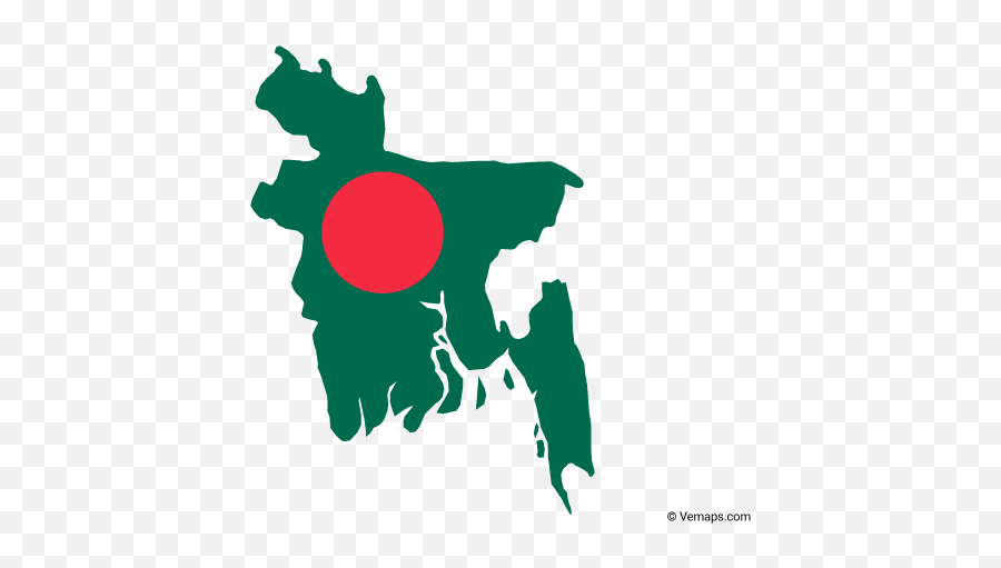 Flag Map Of Bangladesh Free Vector Maps Bangladesh Flag Emoji,Sieera Leone Flag Emoji
