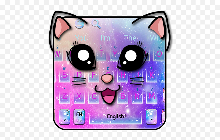 Galaxy Kitty Emoji Keyboard Theme - Girly,Emoji Keyboard With Swype