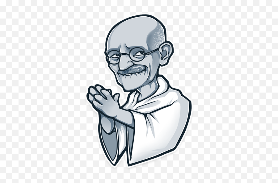 When Stickers Meet Art And History - Dibujos De Mahatma Gandhi Emoji,Steve Jobs Emoji