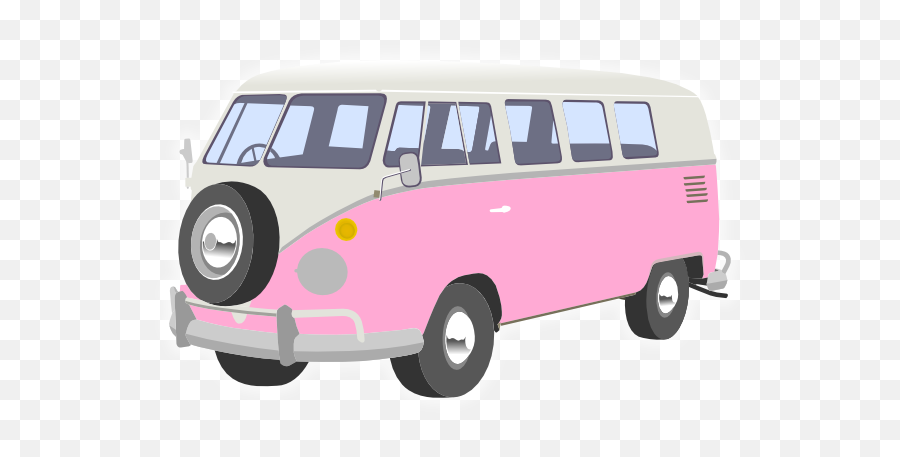 Camper Clipart Pink Camper Pink - Hippie Van Png Transparent Emoji,Camping Trailer Emoji