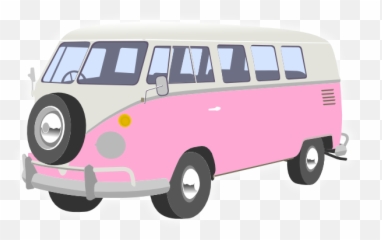 Camper Clipart Pink Camper Pink - Hippie Van Png Transparent Emoji,Camping Trailer Emoji