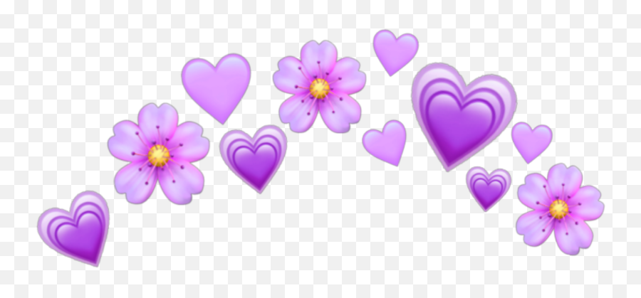 Freetoedit - Heart Emoji Crown Transparent,Purple Heart Emoji Png
