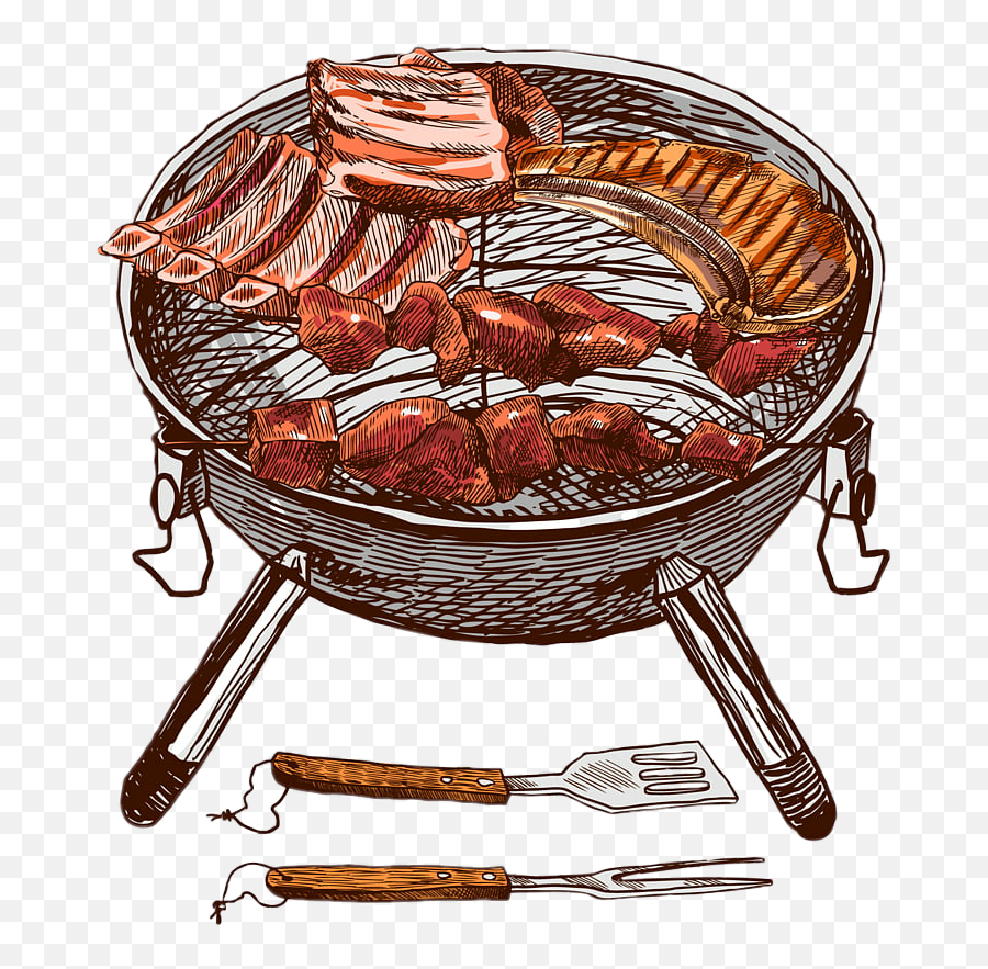 Bbq Sticker Challenge - Ala Parrilla Dibujo De Asado Emoji,Bbq Grill Emoji