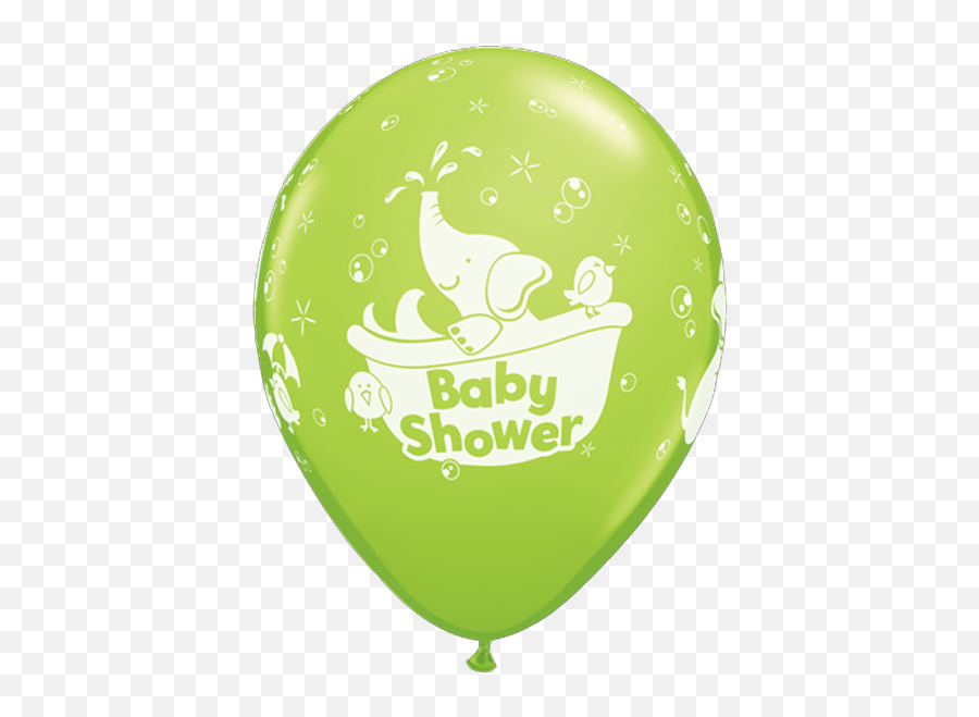 10 X 11 Assorted Baby Shower Elephant Qualatex Latex - Balloon Emoji,Emoji Pig Shower