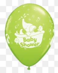 10 X 11 Assorted Baby Shower Elephant Qualatex Latex - Balloon Emoji,Emoji Pig Shower
