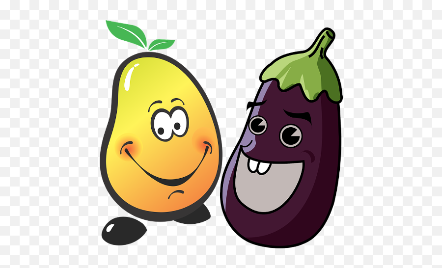Amazoncom Fruits And Vegetables For Kids Appstore For Android - Eggplant With A Face Emoji,Eggplant Emoticon