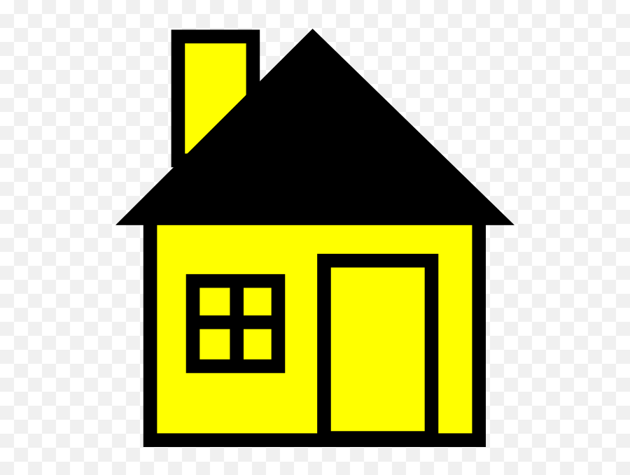 House Clip Art Free Vector Image - Clipartix Tô Màu Ngôi Nhà Cho Bé Emoji,House Emoji Black And White