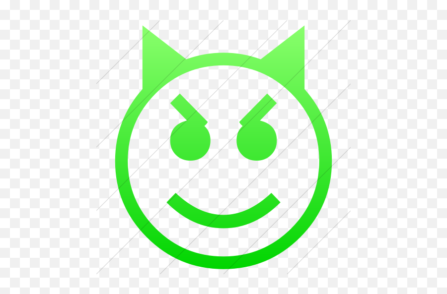Classic Emoticons Smiling Face - Emojis Stencil,Purple Emoticon With Horns