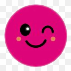 Smiley Pink Sticker - Happy Emoji,Emoji Bla -movie