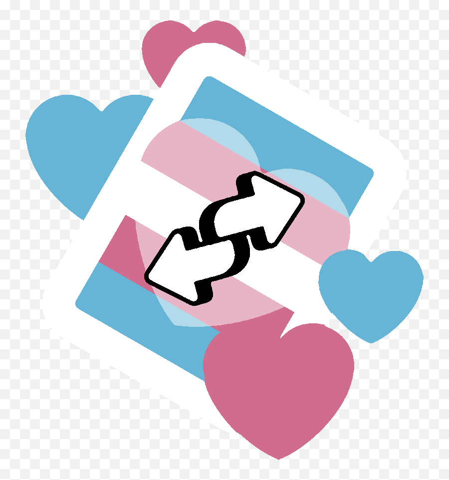 Transgender Trans Transpride Sticker By Gee Theyhe - Genderfluid Uno Reverse Card Emoji,Trans Pride Flag Emoji