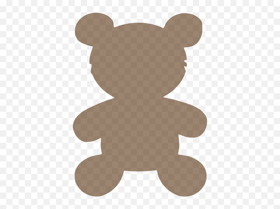 Teddy Bear Silhouette Png - Clip Art Library Outline Teddy Bear Silhouette Emoji,Cute Bear Emotions
