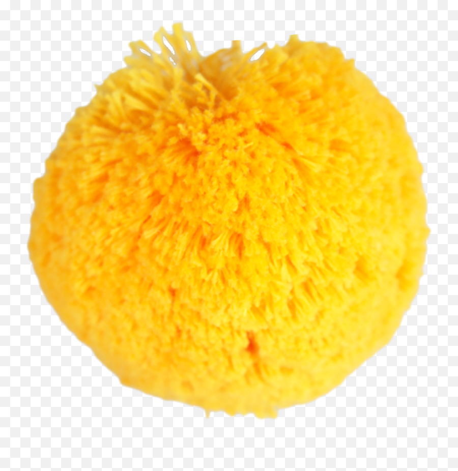 Cotton Pom Pom 7cm Yellow - Cotton Pom Pom Png Emoji,Emotions Pom Pom Balls