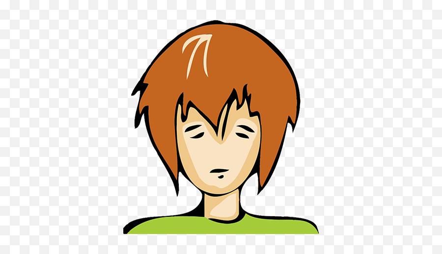 Download Hd Sad Teenage Boy - Sad People Cartoon Png Bad Day Clipart Gif Emoji,Sad Emoji With Eyebrows