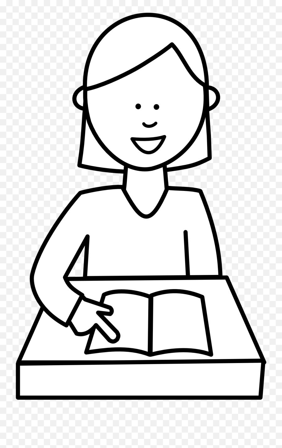 Girl Reading A Book Free Image Download - Studying Clipart Black And White Emoji,Girl Read Emotions