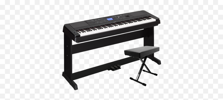Yamaha Dgx660b Bundle With Pedals And Bench - Kibot Yamaha Dgx 660 Emoji,How To Play Emotion Black And White Piano