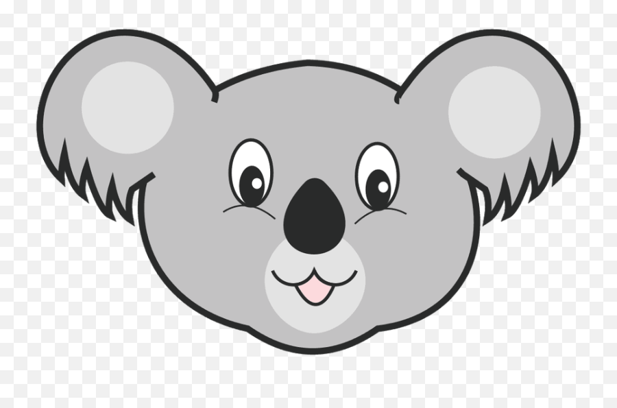 Free Black And White Koala Download Free Clip Art Free - Koala Bear Face Cartoon Emoji,Koala Emoji Png
