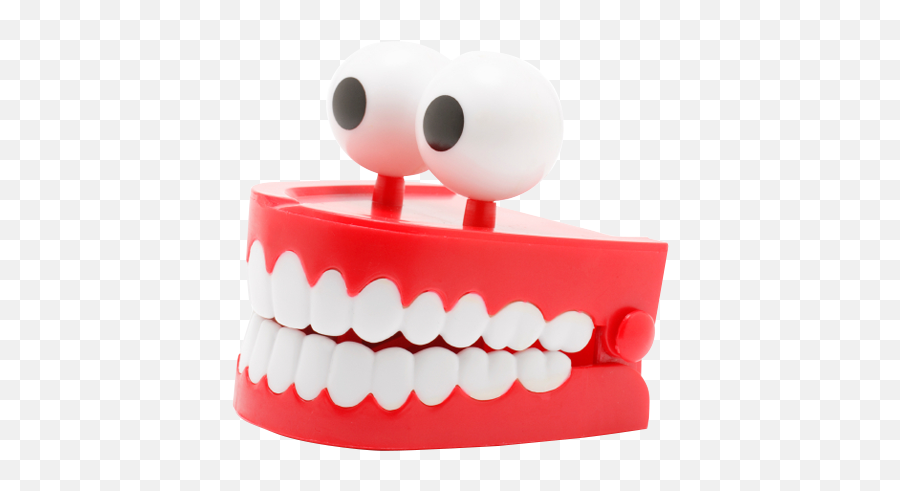 Ftestickers Chatter Tooth Sticker - Teeth Chatter Toy Png Emoji,Chattering Teeth Emoji