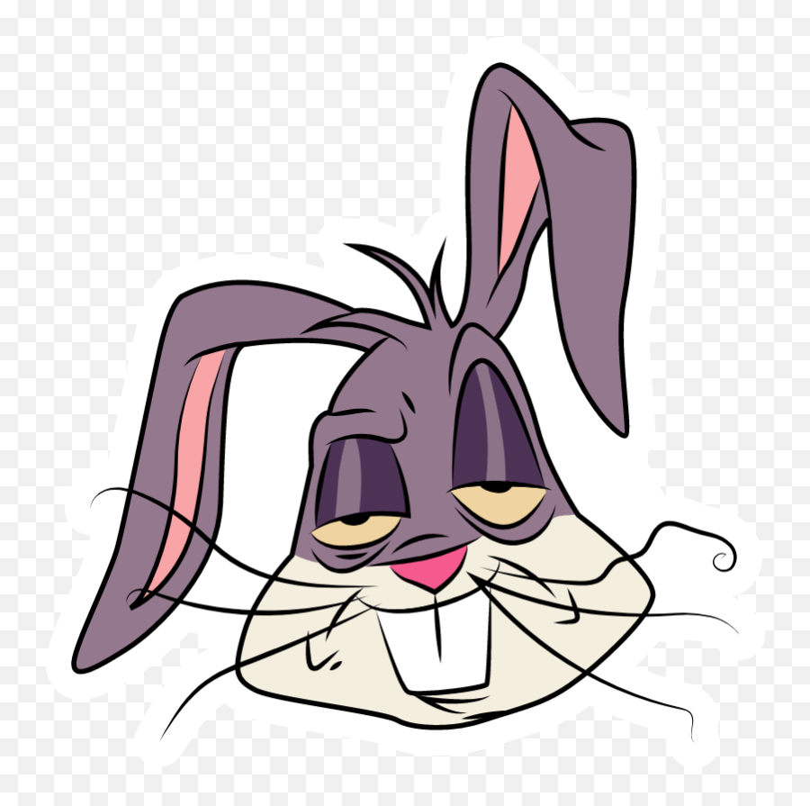 Bugs Bunny Tired Bugs Bunny Cartoon Art Tired Cartoon - Stickers Bugs Bunny Emoji,Futurama Emoticons