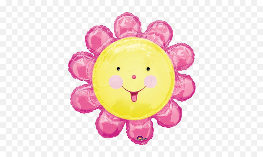 Pink Daisy Smiling Flower Cute Smiley - Flower Chatterbox Emoji,Smiling Flower Emoticon
