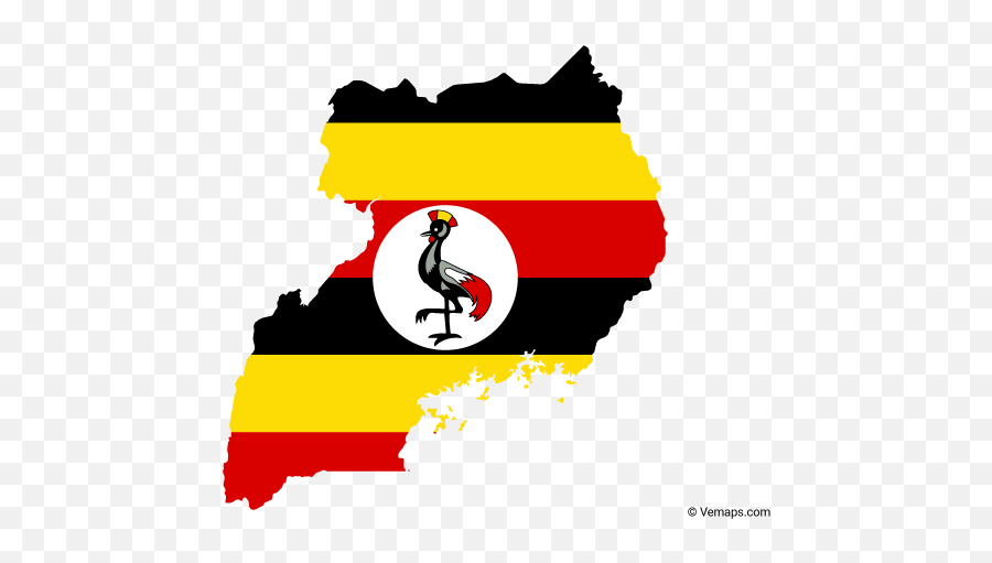 Flag Map Of Uganda Free Vector Maps Map Vector Uganda - Uganda Social Media Tax Emoji,California Flag Emoji