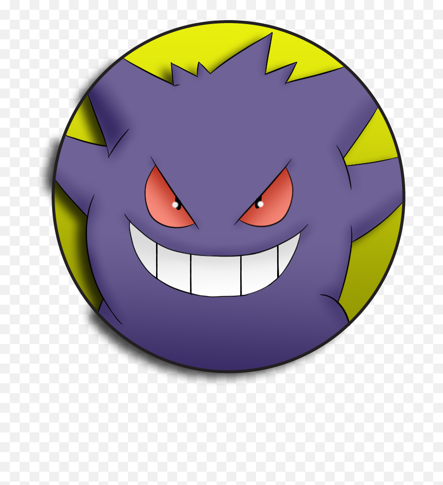 Gengar 225 Or 15 Pin - Back Button Brittanyu0027s Designs Portable Network Graphics Emoji,Jigglypuff Emoticon