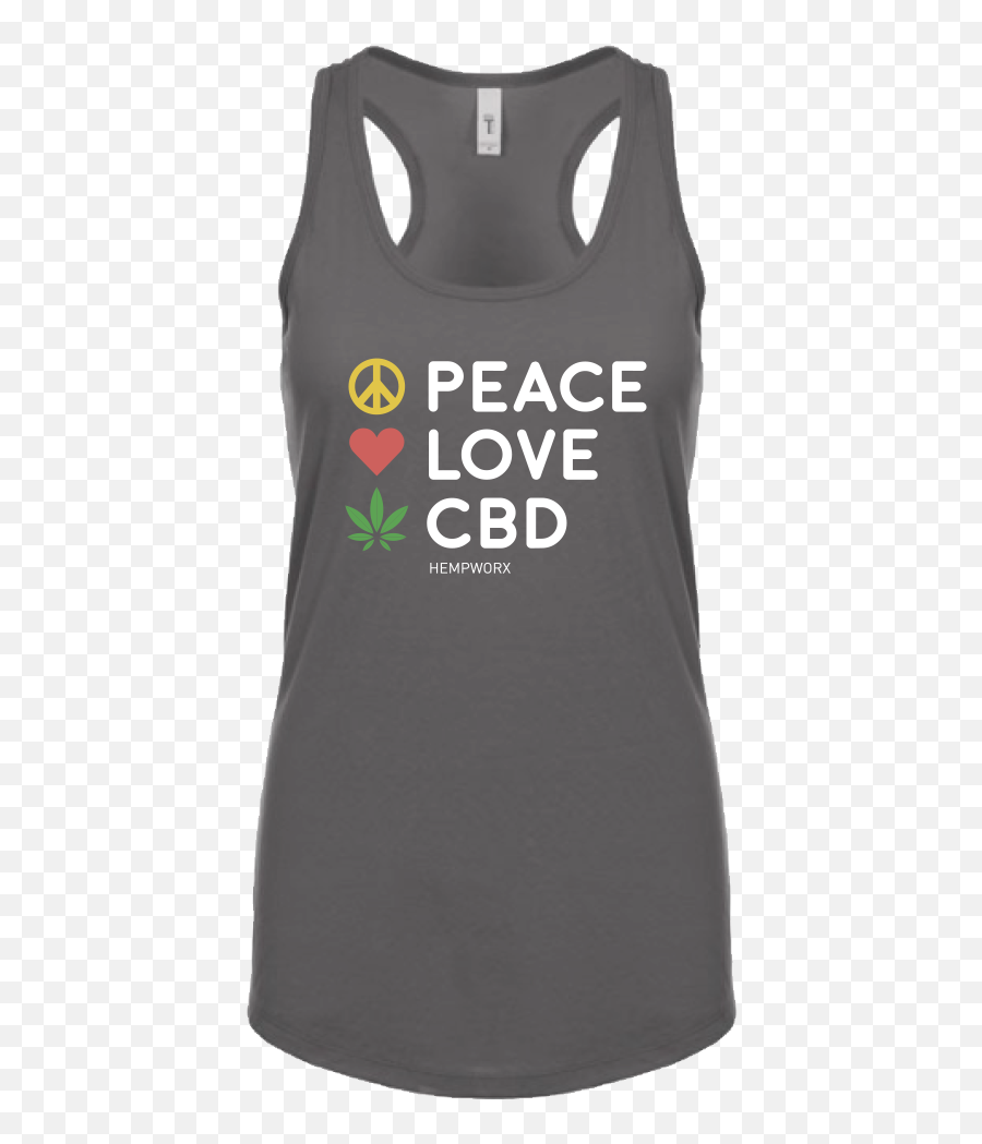 Mydailychoice Emoji Peace Love Cbd - Active Tank,Emoji Clothing Cheap