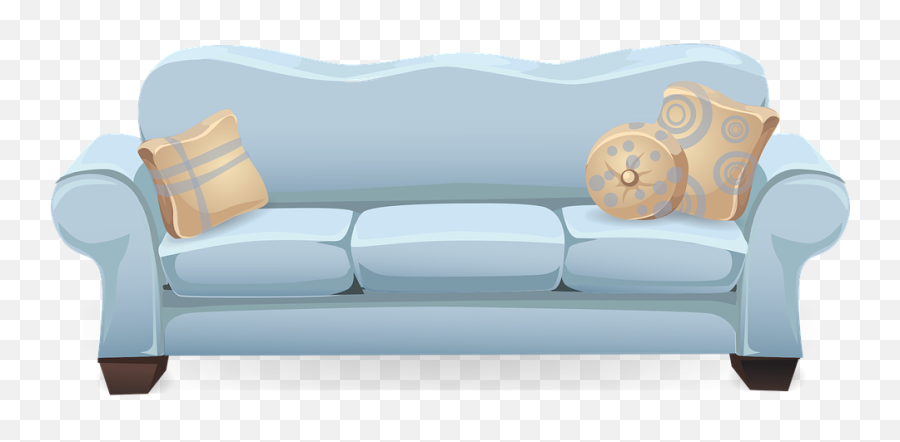 Blue Cushions Couch Seating Seat - Sofa Clipart Gif Emoji,Emotions Cushions