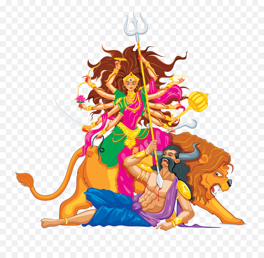 God Clipart Durga God Durga - Durga Art Emoji,Goddess Of Emotion