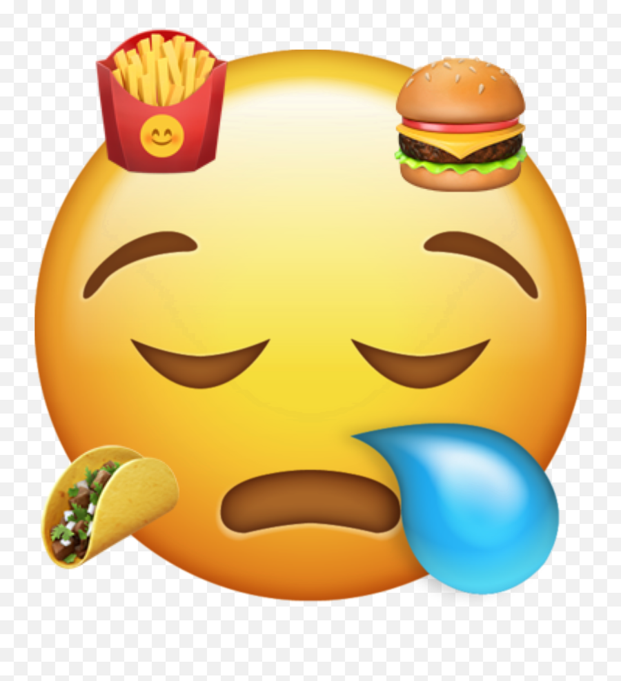 Food Cravings Yummy Emojis Sticker - Emoji Asleep Png,Yummy Emoji